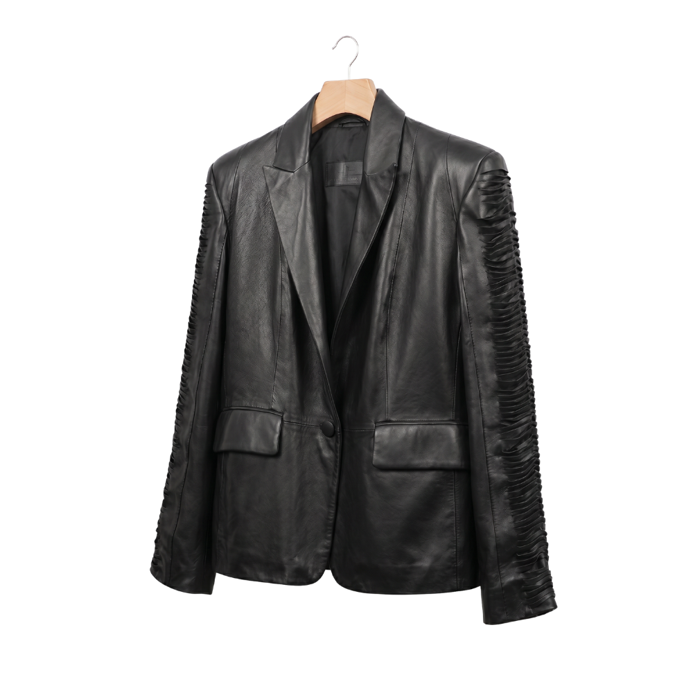 Black Leather Blazer