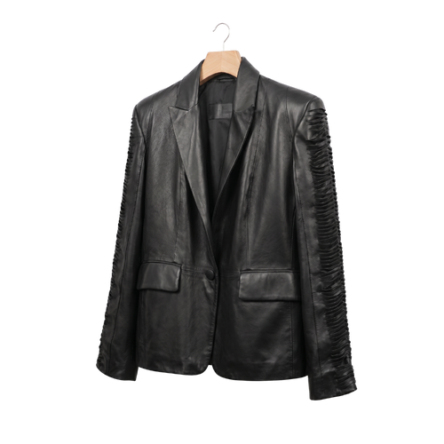 Black Leather Blazer