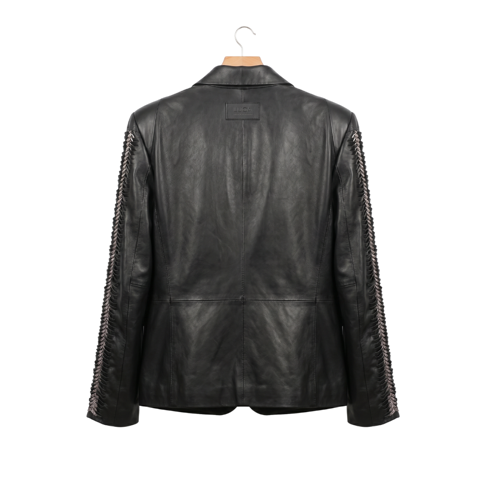 Black Leather Blazer