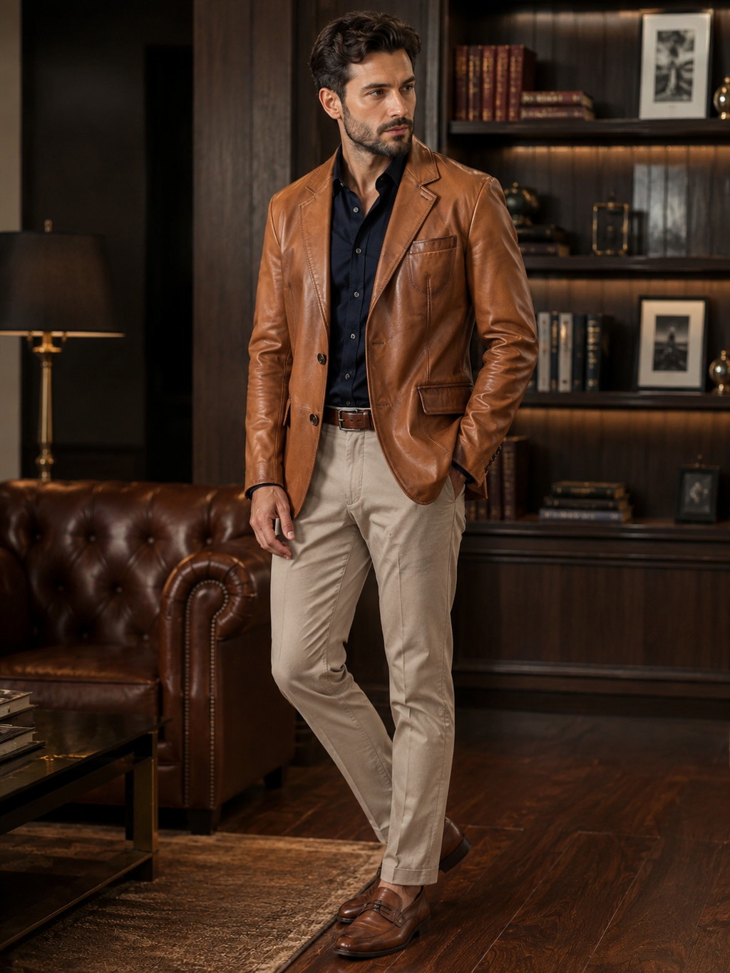 Luca Torino Leather Blazer