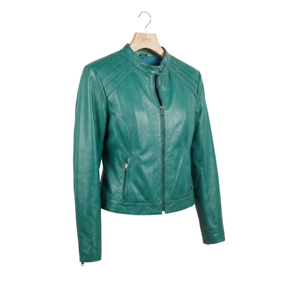 Emerald Leather Jacket