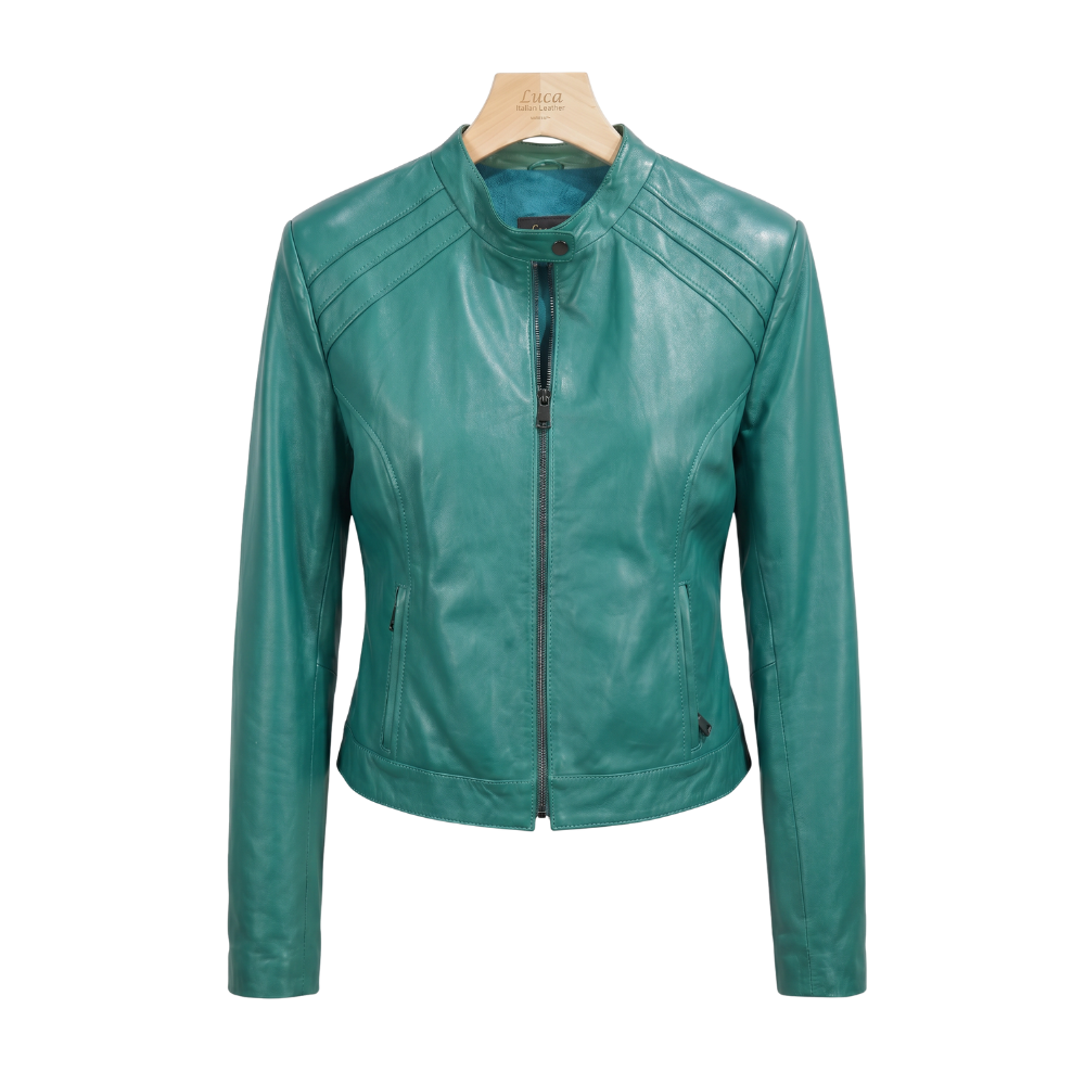 Emerald Leather Jacket