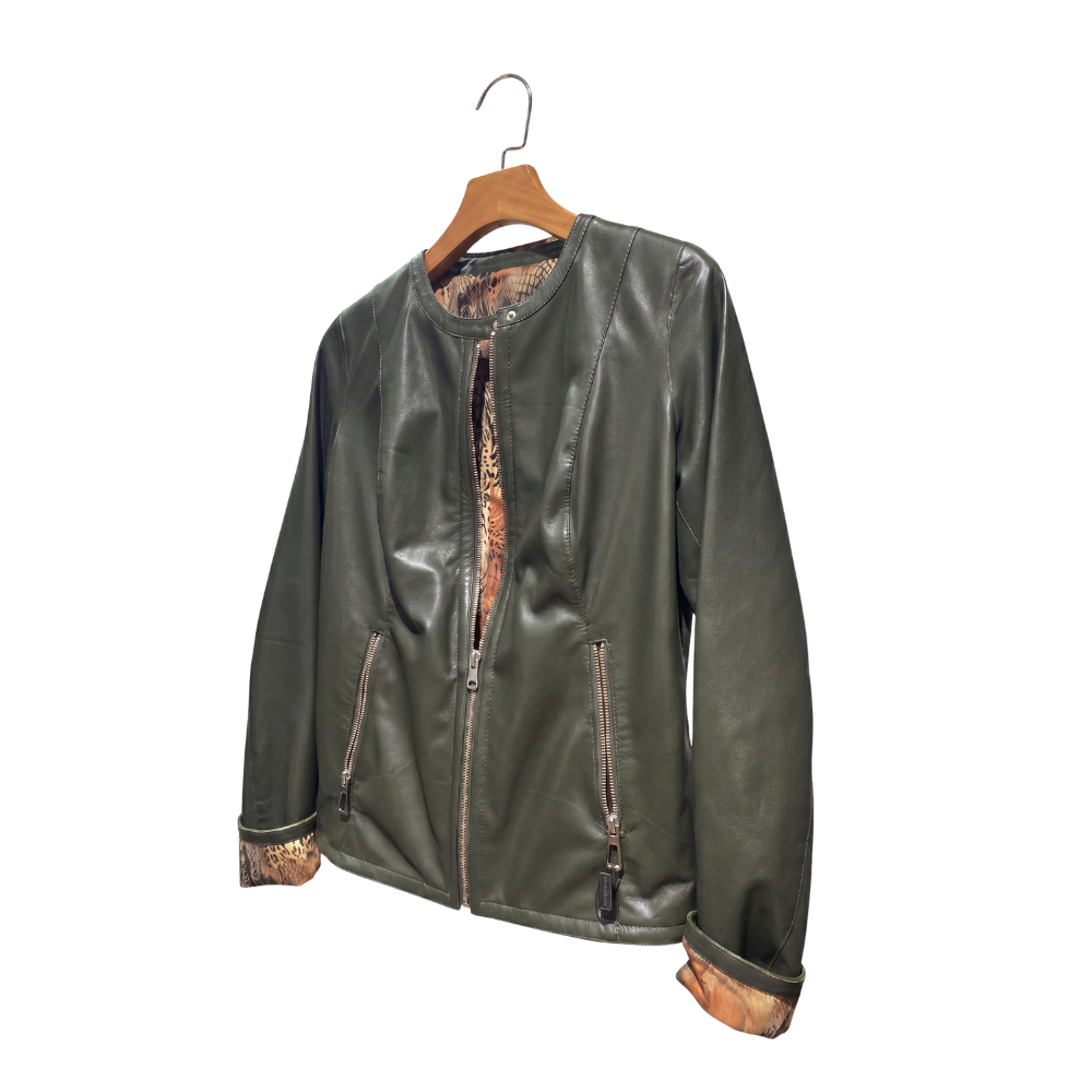 Olive Leather Jacket