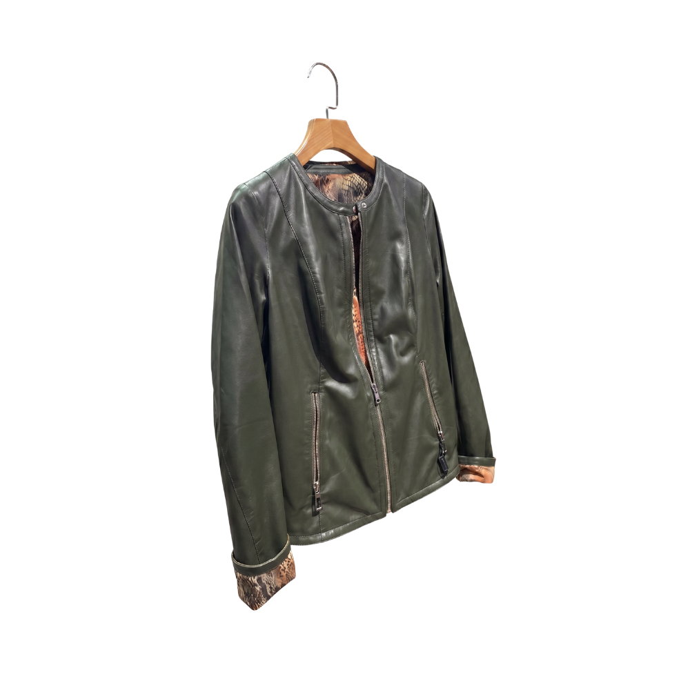 Olive Leather Jacket