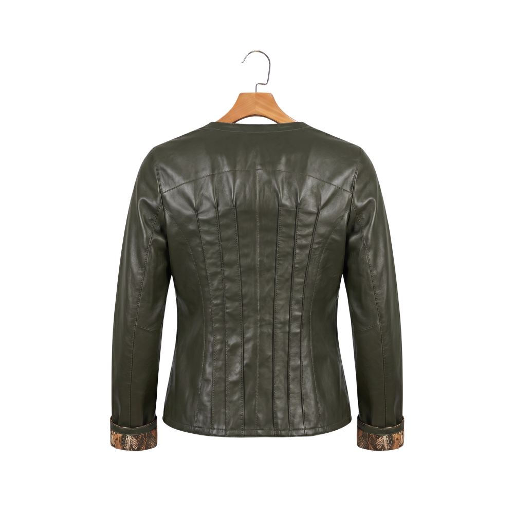 Olive Leather Jacket