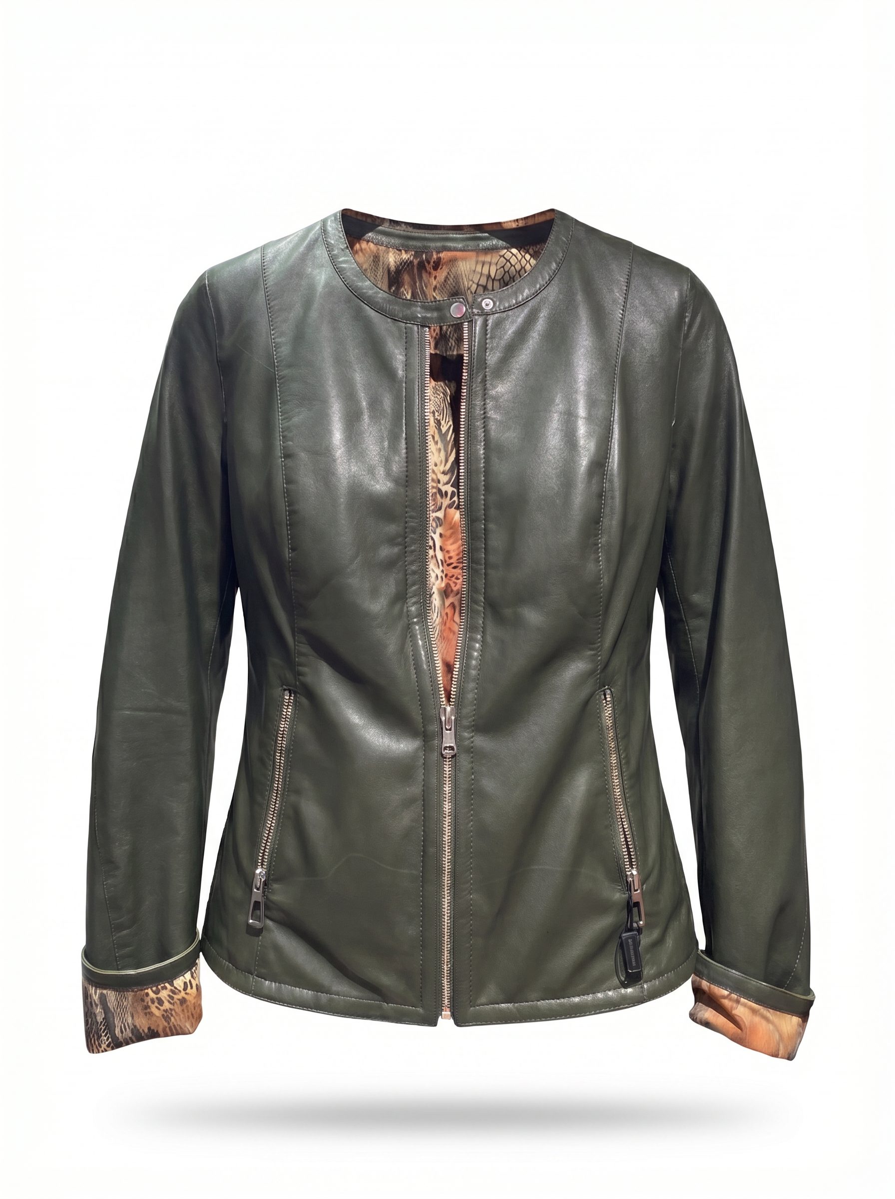 Olive Leather Jacket