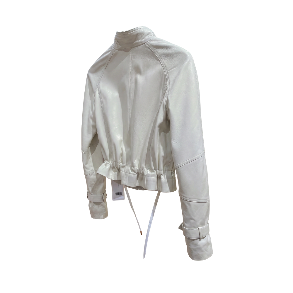 Ivory Leather Jacket