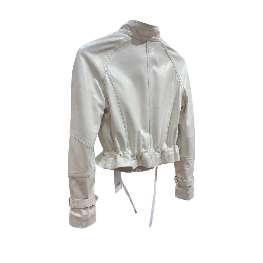 Ivory Leather Jacket