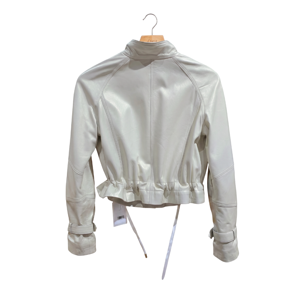 Ivory Leather Jacket