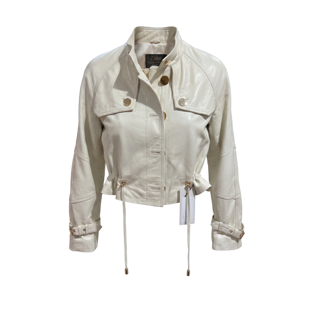 Ivory Leather Jacket