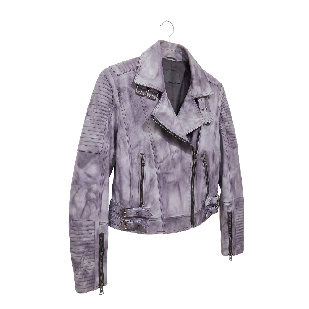 Dusty Lavender Leather Jacket