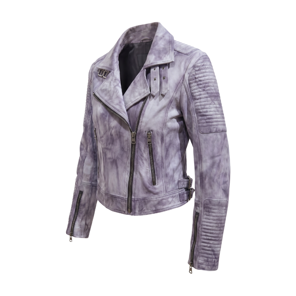 Dusty Lavender Leather Jacket