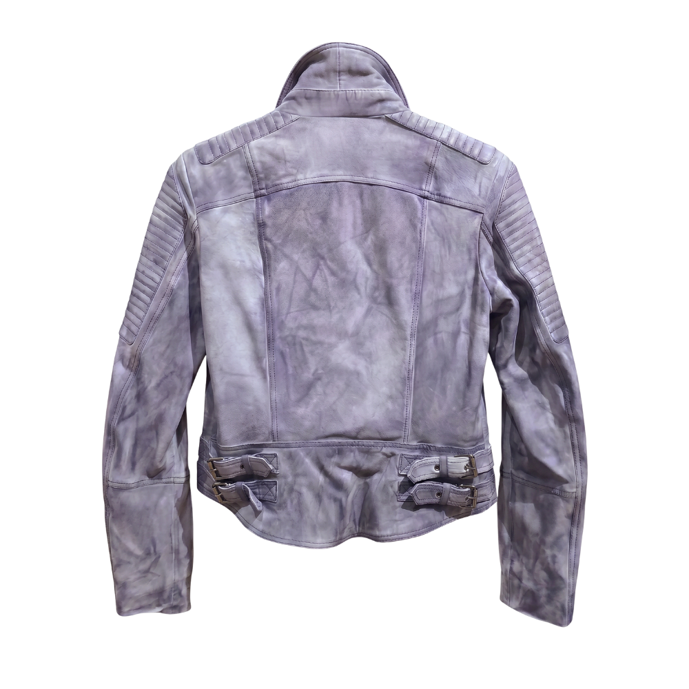 Dusty Lavender Leather Jacket