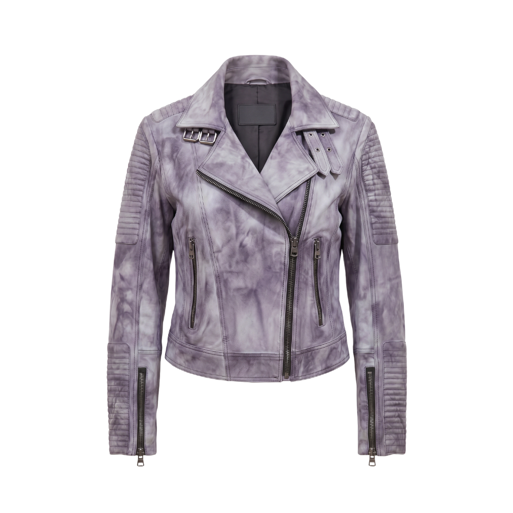 Dusty Lavender Leather Jacket