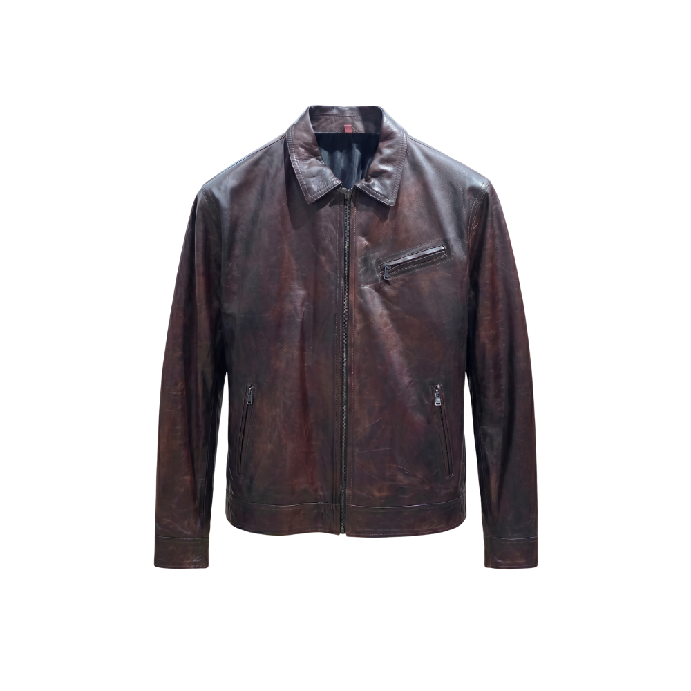 Vintage Brown Leather Jacket