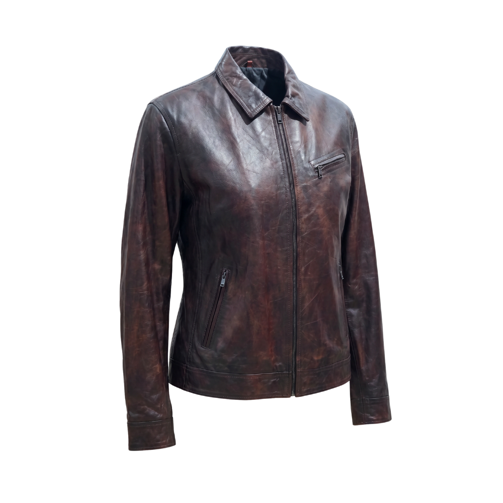 Vintage Brown Leather Jacket