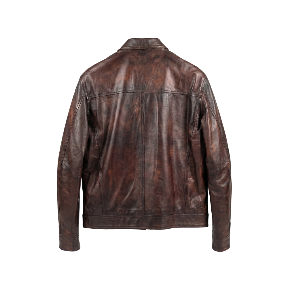 Vintage Brown Leather Jacket