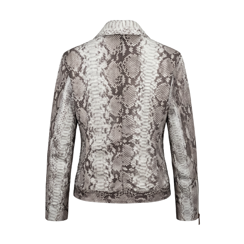 Grey Python-Texture Jacket