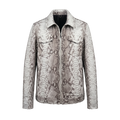 Grey Python-Texture Jacket