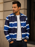 Wave Pattern Bomber Jacket