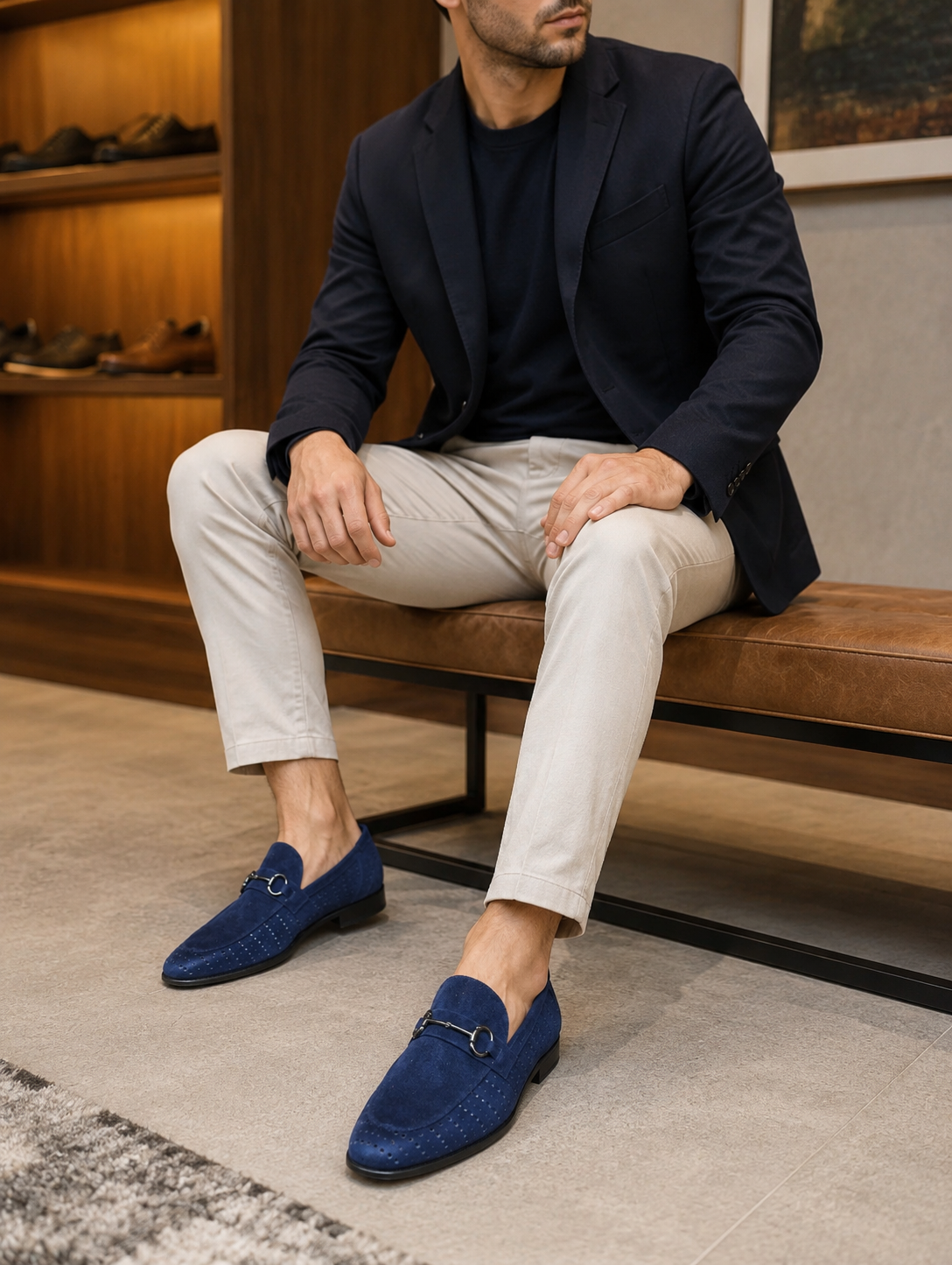 Azzurro Suede Loafer